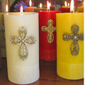 Jeweled Candle Pin