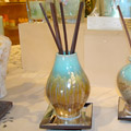 MINI - Turquoise Teardrop Aroma Diffuser on Mirror Tray