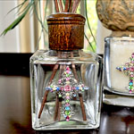 Jeweled Cross Glass Diffuser / Lt Multi