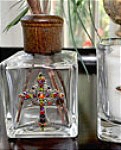 Jeweled Cross Glass Diffuser / Bright Multi