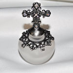 Jeweled Cross Oil Holder w/ 1/4oz Anointing Oil