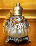 Royal Amber Jeweled Oil Holder w/ 1/4oz Anointing Oil