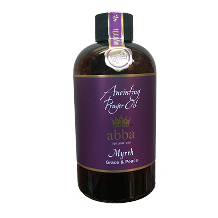 8 oz Oil of Myrrh w/Amber Decanter