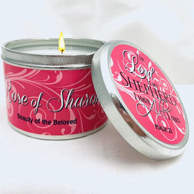 ROSE OF SHARON SCRIPTURE TIN - "THE LORD IS MY SHEPHERD"