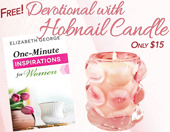 FREE DEVOTIONAL WITH HOBNAIL CANDLE - PASSION FRUIT & PEONY (Reg. 20)