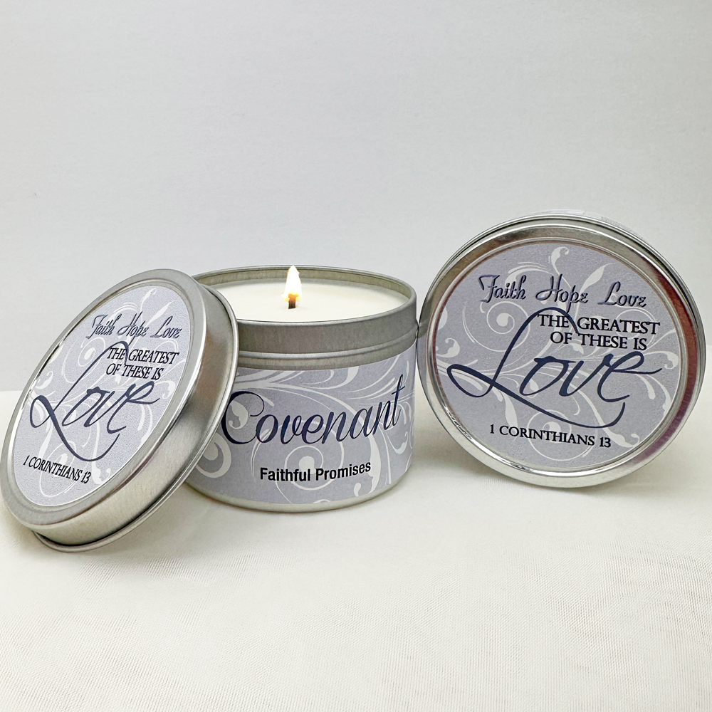 COVENANT SCRIPTURE TIN - "THE GREATEST OF THESE IS LOVE"