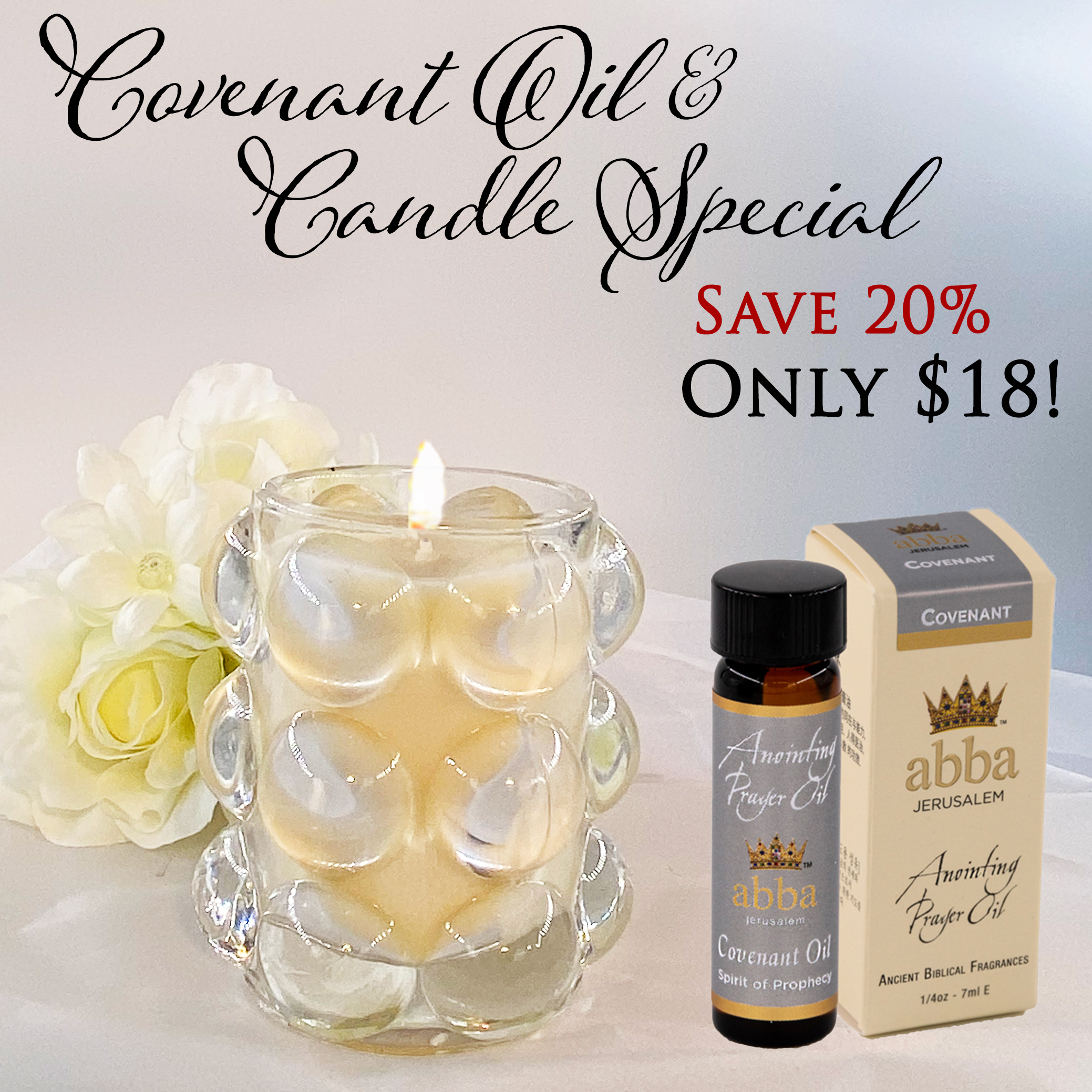 COVENANT HOBNAIL CANDLE & OIL SPECIAL - SAVE 20%
