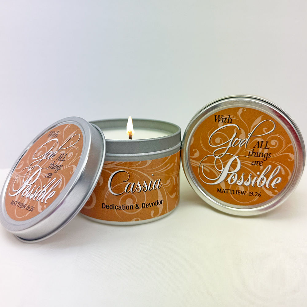 CASSIA SCRIPTURE TIN - "WITH GOD ALL THINGS ARE POSSIBLE"