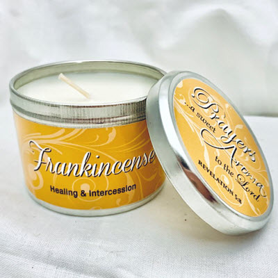 FRANKINCENSE SCRIPTURE TIN - "PRAYERS A SWEET AROMA "