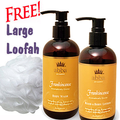 FRANKINCENSE SPA DUO WITH FREE LARGE LOOFA (REG $23)
