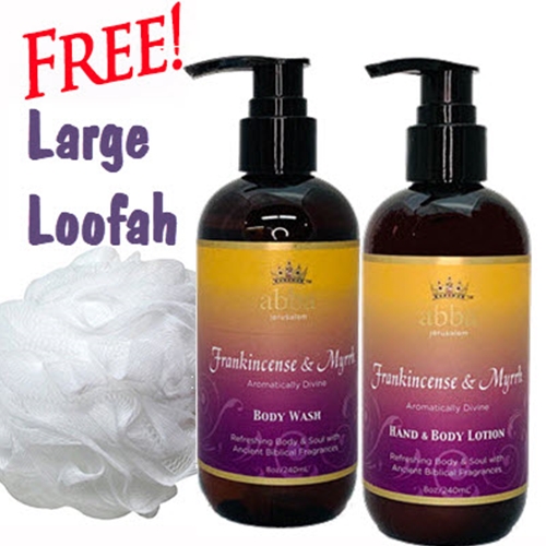 FRANKINCENSE & MYRRH SPA DUO w/ LG LOOFA