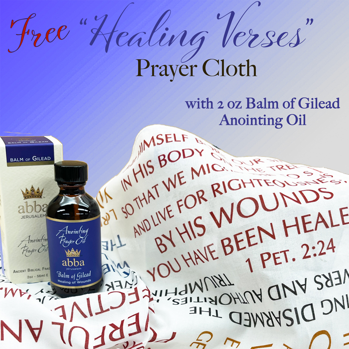 BALM OF GILEAD OIL W/ FREE "HEALING SCRIPTURES" PRAYER CLOTH