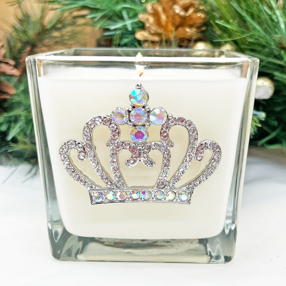 FRANKINCENSE & MYRRH - SILVER CROWN CANDLE