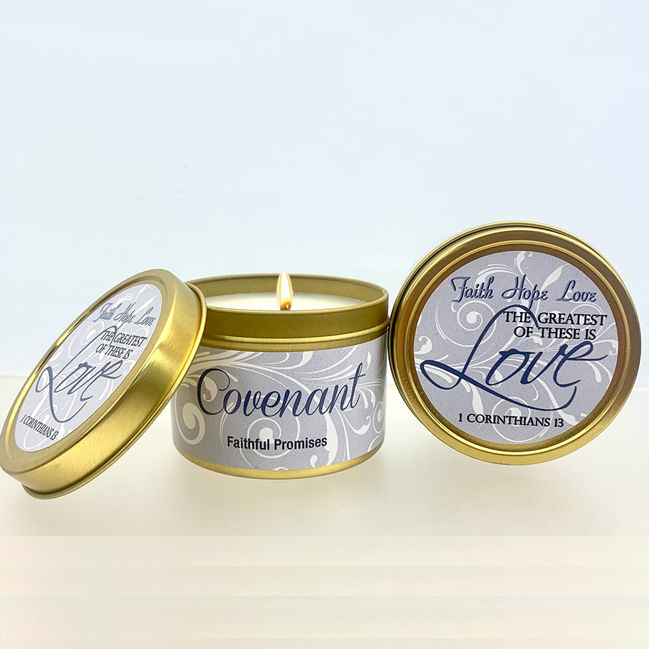 COVENANT SCRIPTURE TIN - "THE GREATEST OF THESE IS LOVE"
