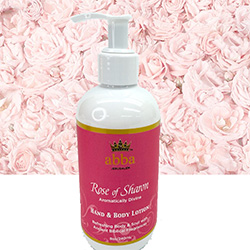 NEW - ROSE OF SHARON HAND & BODY LOTION W/ PUMP 8 OZ