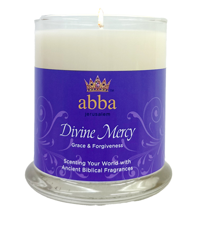 DIVINE MERCY GLASS CANDLE