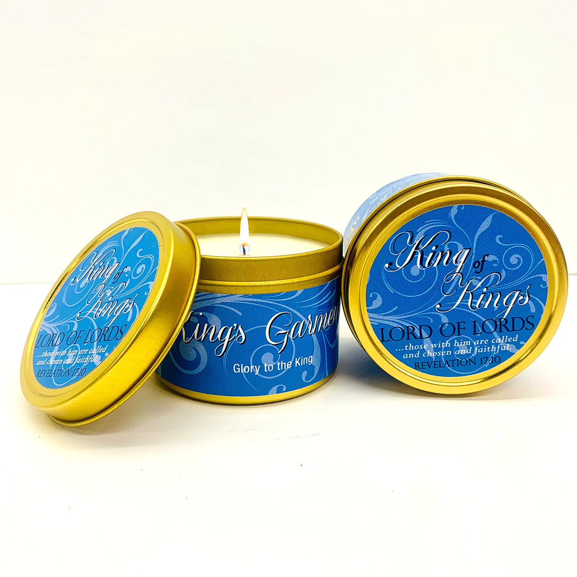 KING'S GARMENTS SCRIPTURE TIN - "KING OF KINGS"