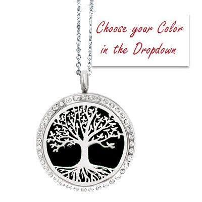 AROMA PENDANT - JEWELED ROOTED TREE OF LIFE