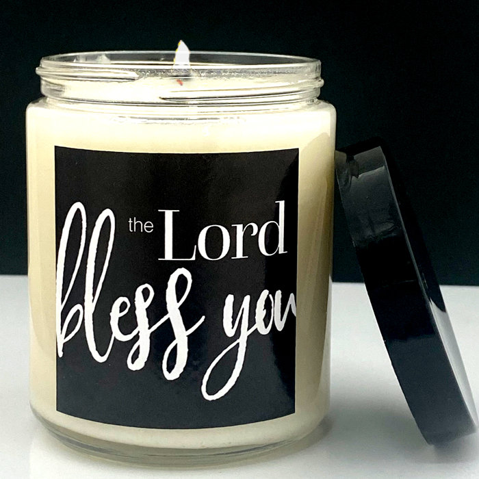 LORD BLESS YOU / MAHOGANY TEAKWOOD - GLASS CANDLE