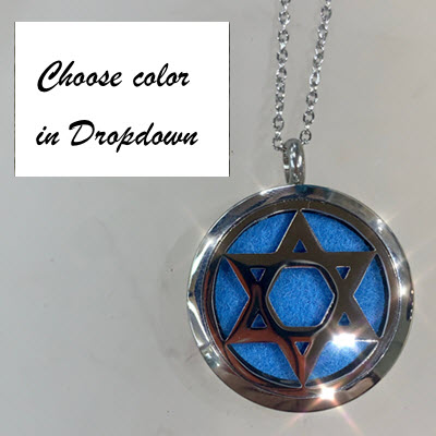 AROMA PENDANT - OPEN STAR OF DAVID STAINLESS - fine