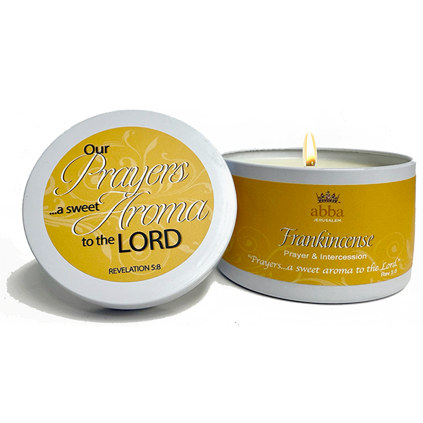 FRANKINCENSE SCRIPTURE TIN - "PRAYERS A SWEET AROMA " 8 oz