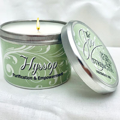 HYSSOP SCRIPTURE TIN - "THE JOY OF THE LORD"