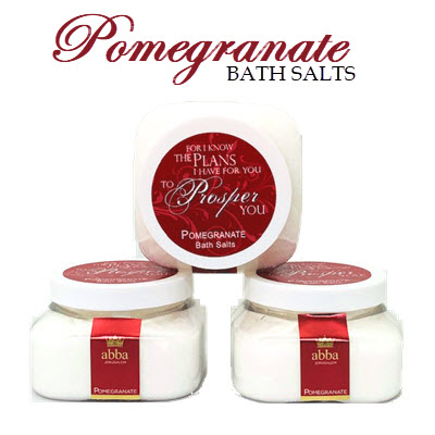 2 LEFT! POMEGRANATE BATH SALTS - 8 OZ