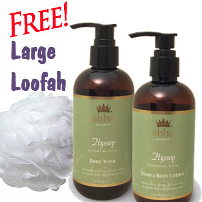 HYSSOP HAND & BODY LOTION AND BODY WASH WITH LOOFA (REG $23)