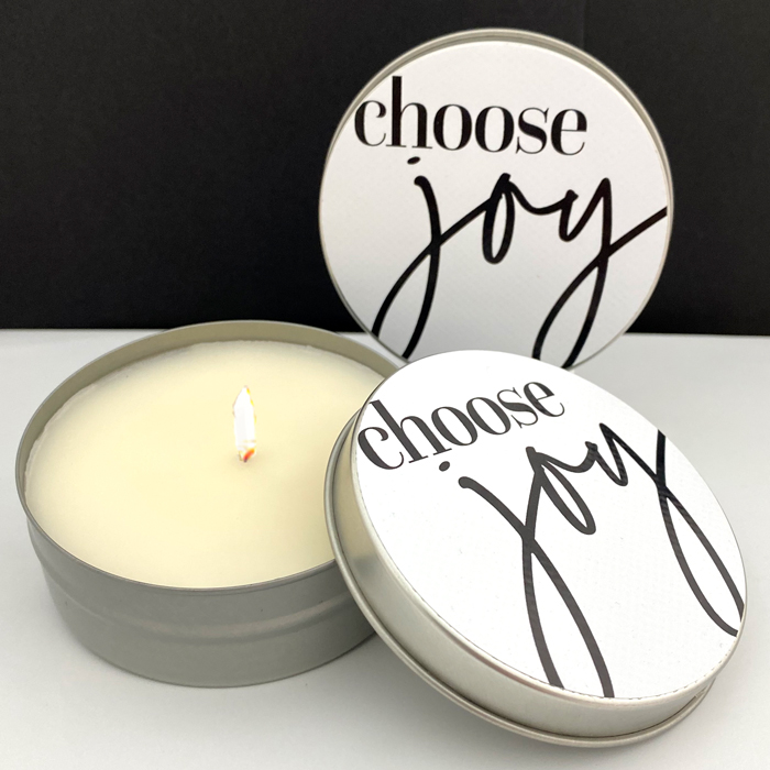 40% OFF! CHOOSE JOY - COCONUT LIME - TIN CANDLE