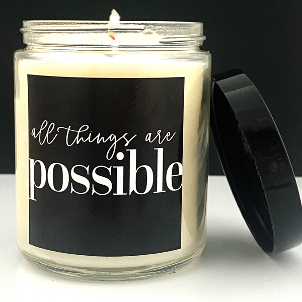 ALL THINGS ARE POSSIBLE / ORCHID MUSK - GLASS CANDLE