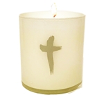 ROSE  GOLD CROSS CANDLE