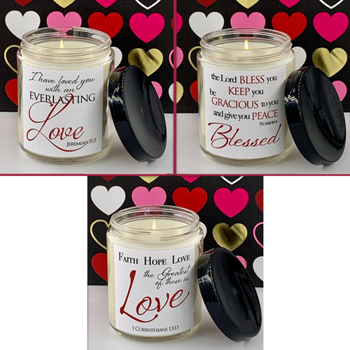 ALL 3 FOR $25 - POMEGRANATE/PLUM CANDLES WITH LIDS