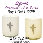BUY 1 GET 1 FREE! MYRRH CROSS CANDLE