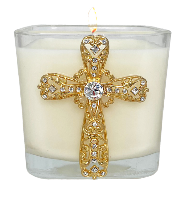 KING'S GARMENTS - GOLD CROSS CANDLE