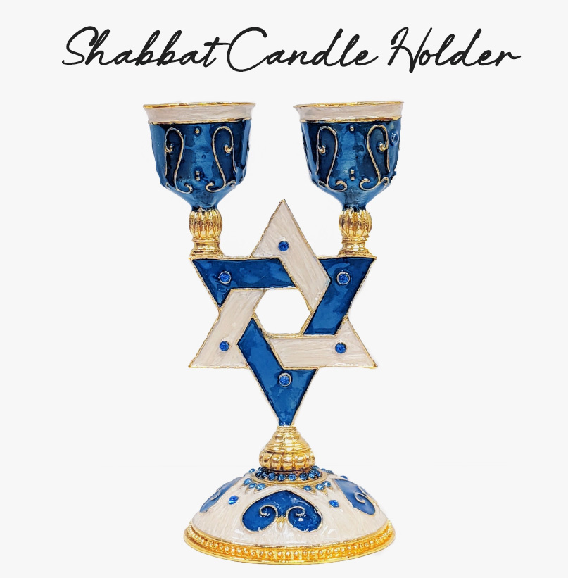 Shabbat Blue Star of David Design Double Cups