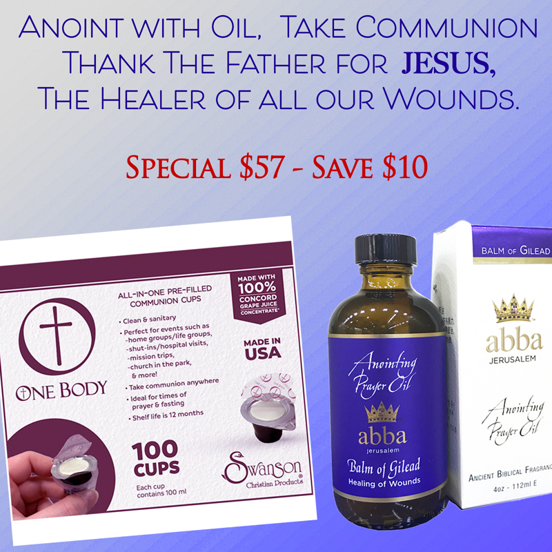 BALM OF GILEAD 4 OZ OIL W/ 100 COMMUNION CUPS-SAVE $10!