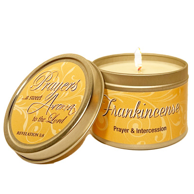 FRANKINCENSE SCRIPTURE TIN - "PRAYERS A SWEET AROMA "
