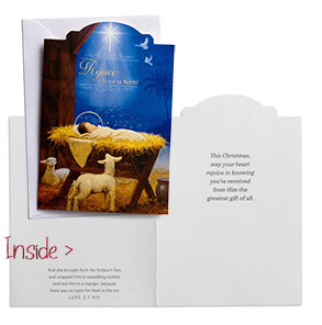REJOICE CHRIST IS BORN - HOLIDAY CARD WITH ENVELOPE