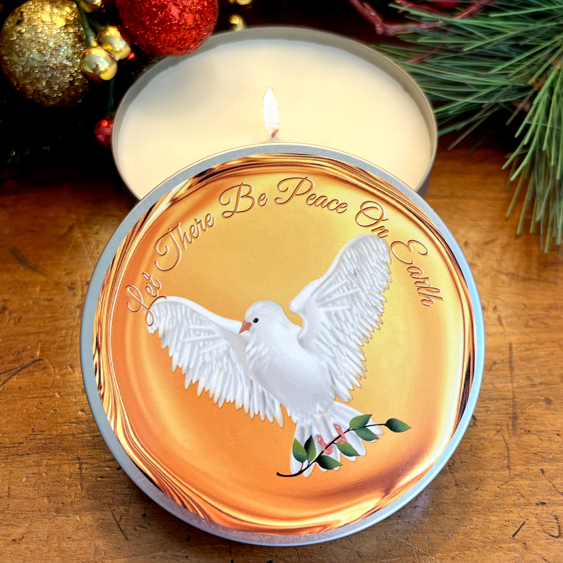 "LET THERE BE PEACE ON EARTH" CANDLE - GIFTS OF THE MAGI