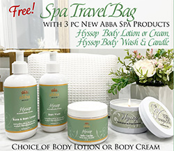 HYSSOP WASH, CANDLE, WAFFLE BAG and (Lotion or Cream)