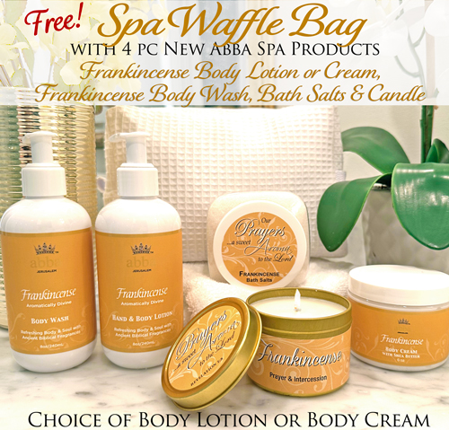 FRANKINCENSE 4 PC BUNDLE w/FREE WAFFLE BAG (Choose Lotion or Cream)