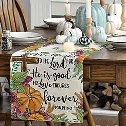 TABLE RUNNER -  "GIVE THANKS TO THE LORD FOR HE IS GOOD..."