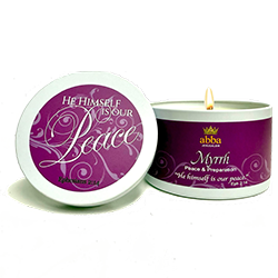 MYRRH SCRIPTURE TIN - "HIS GRACE IS SUFFICIENT" - 8 OZ