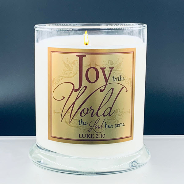 60% OFF! JOY TO THE WORLD GLASS CANDLE - HOLIDAY BERRY