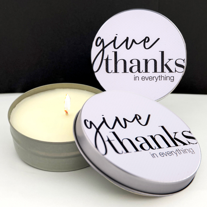 40% OFF! - GIVE THANKS - PISTACHIO VANILLA - TIN CANDLE