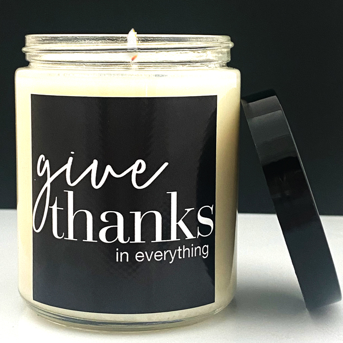 GIVE THANKS - MATCHA MINT - GLASS CANDLE