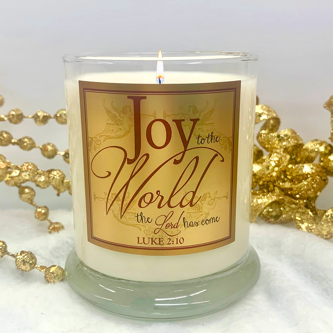 60% OFF-JOY TO THE WORLD GLASS CANDLE - CEDAR (BALSAM)