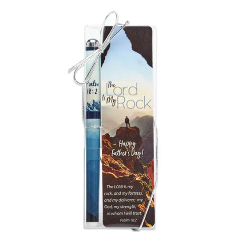 Pen & Bookmark Set - The Lord is my Rock