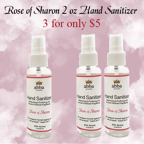 3 FOR $5! ROSE OF SHARON HAND SANITIZER, 2 oz - FINAL SALE