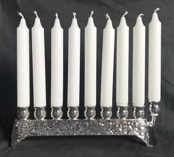 Hanukkiah - 9-Branch, Silver Plated - Menorah